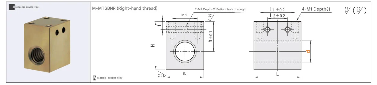 Brass Trapezoidal Screw Nut